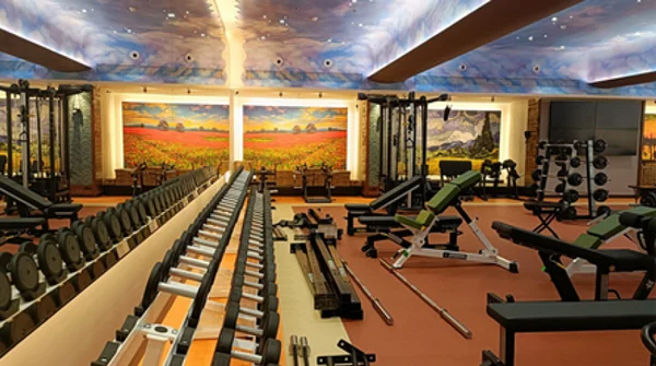 One Above Fitness interior with installed air conditioning